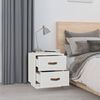  vidaXL Nattbord hvit 40x34x45 cm heltre furu