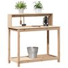 vidaXL Pottebord med hyller 108x50x109,5 cm heltre furu