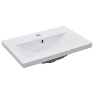 vidaXL Innebygd vask 61x39,5x18,5 cm keramisk hvit