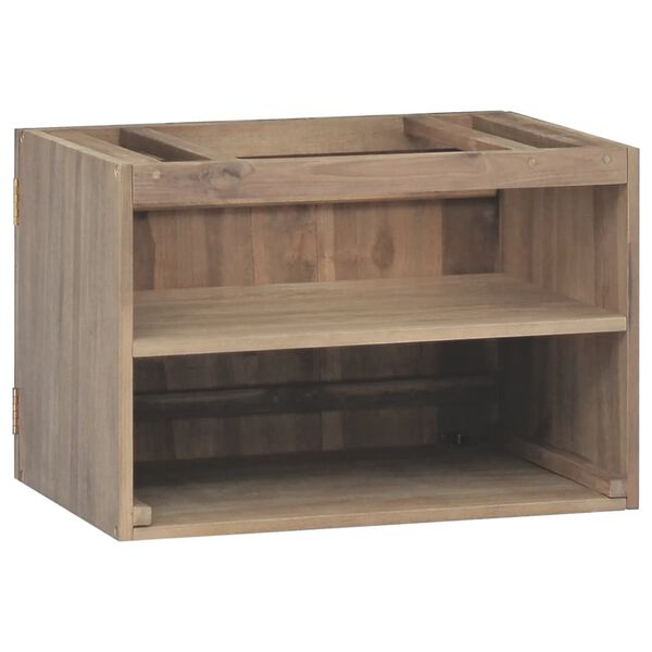 vidaXL Veggmontert baderomsskap 60x39x40 cm heltre teak