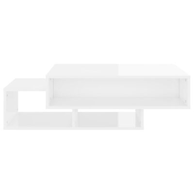 vidaXL Salongbord høyglans hvit 105x55x32 cm sponplate