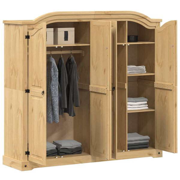 vidaXL Garderobe Corona 194x52x186 cm heltre furu