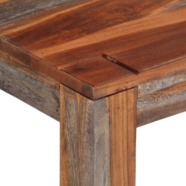 vidaXL Benk med rygglene 160 cm grå heltre akasie