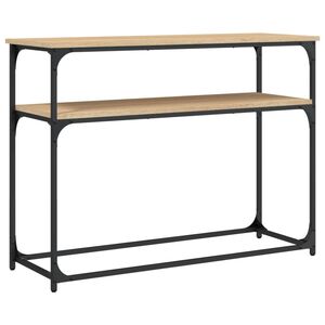 vidaXL Konsollbord sonoma eik 100x35,5x75 cm konstruert tre