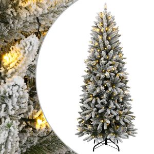 vidaXL Kunstig juletre med 150 LED og flokket sn&oslash; 120 cm
