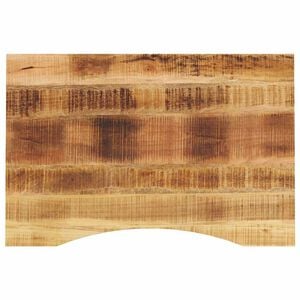 vidaXL Skrivebordsplate med kurve 100x50x2,5 cm heltre grovt mangotre