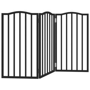 vidaXL Hundeport sammenleggbar 3 paneler svart 150 cm poppeltre