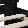 vidaXL Sengestamme med hodegjerde Svart Eik 75 x 190 cm Konstruert tre