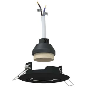 vidaXL Spotlights med søkelys 6 pcs Svart 9 x 9 cm Metall