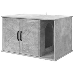 vidaXL Katt Hus Betong 85 x 55 x 50,5 cm Konstruert tre