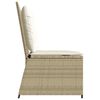 vidaXL Hagebenk med pute Beige Poly rattan