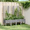 vidaXL Plantekasse med espalier lysegr&aring; 160x40x142 cm PP