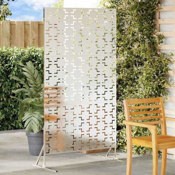 vidaXL Personvernsvegg Gr&aring; 100 x 50 x 180 cm St&aring;l