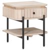 vidaXL H&aring;ndlaget sengeskap Hvit 40 x 35 x 45 cm Massiv mango tre