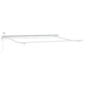 vidaXL Markiseramme med LED -stripelys Hvit 500 × 300 cm Aluminium