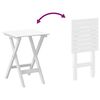 vidaXL Gyngestol med sammenleggbart bord hvit heltre poppeltre