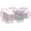 vidaXL Hagesofaer med puter 7 deler beige polyrotting akasie