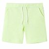 Barneshorts med snor neongul 140