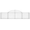 vidaXL Gabionkurver buede 30 stk 200x30x40/60 cm galvanisert jern