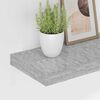 vidaXL Flytende vegghyller 2 stk betonggr&aring; 80x23,5x3,8 cm MDF