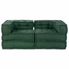 vidaXL Modulsofa 2 pcs grønn 140 x 70 x 56 cm stoff