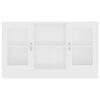 vidaXL Vitrine hvit 120x30,5x70 cm konstruert tre