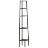 vidaXL Hj&oslash;rnehylle 5 etasjer svart 45,5x31,5x180 cm