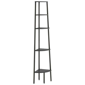 vidaXL Hj&oslash;rnehylle 5 etasjer svart 45,5x31,5x180 cm