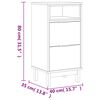 vidaXL Nattbord VIGO 40x35x80 cm heltre furu