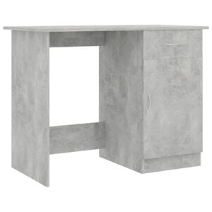 vidaXL Skrivebord betonggr&aring; 100x50x76 cm konstruert tre