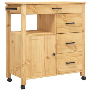 vidaXL Kj&oslash;kkenvogn MONZA 84x40x88,5 cm heltre furu
