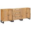 vidaXL Serviesskap 3 stk. 180 x 33 x 75 cm Massiv mango tre Brun