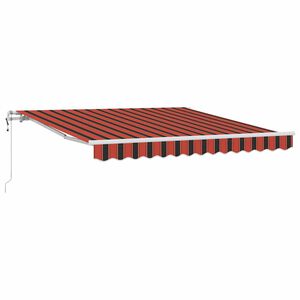 vidaXL Uttrekkbar markise oransje og brun 300 x 250 cm