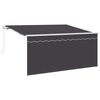 vidaXL Uttrekkbar markise Antrasitt 300 x 200 cm stoff