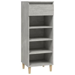 vidaXL Skoskap betonggr&aring; 40x36x105 cm konstruert tre