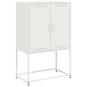 vidaXL Highboard hvit 68,5x38,5x107 cm st&aring;l