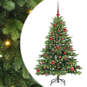 vidaXL Kunstig juletre med 150 LED med stativ gr&oslash;nn 150 cm PE og PVC