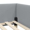 vidaXL Hjørnesengramme med hodegjerde Lysegrå 100 x 200 cm stoff