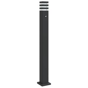 vidaXL Utend&oslash;rs gulvlampe med sensor svart 110 cm aluminium