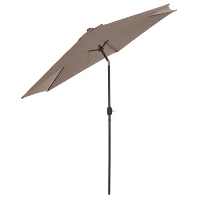 Madison Parasoll Tenerife 300 cm rund gråbrun