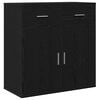 vidaXL Serviesskap Svart Eik 78 x 38 x 80 cm Konstruert tre