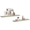 vidaXL Flytende vegghyller 2 stk eik 120x23,5x3,8 cm MDF