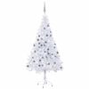 vidaXL Forh&aring;ndsbelyst kunstig juletre med kulesett 120 cm 230 grener