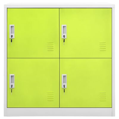 vidaXL Oppbevaringsskap 5 stk lysegrå og grønn 90x45x92,5 cm stål