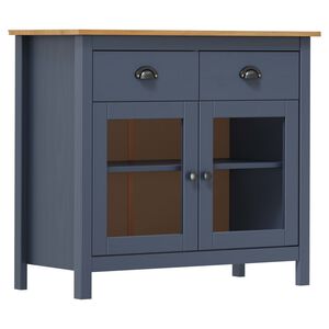 vidaXL Skjenk Hill gr&aring; 90x40x80 cm heltre furu