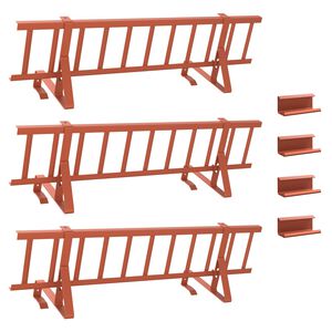 vidaXL Tak sn&oslash;fanger R&oslash;d 300 x 29,5 x 34,5 cm St&aring;l