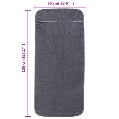 vidaXL Strandhåndklær 2 stk antrasitt 60x135 cm stoff 400 GSM