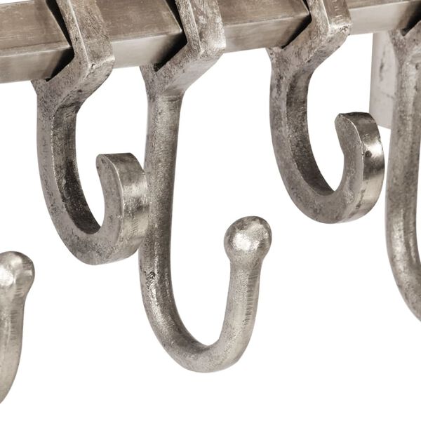 vidaXL Bagasjehylle med kleshengere veggmontert aluminium