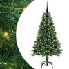 vidaXL Kunstig juletre med 150 LED gr&oslash;nn 120 cm PVC og St&aring;l og Plast