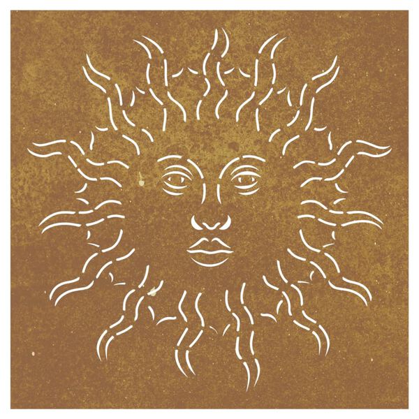 vidaXL Veggdekorasjon til hage 55x55 cm cortenst&aring;l soldesign